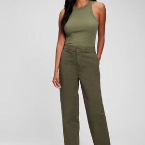 GAP Straight Up Khaki pants size 2 Tall Olive Green